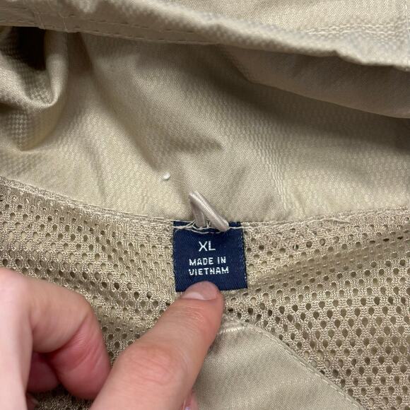 Boeing‎ Airplanes Tan Mens XL Full Zip Mesh Lined Hooded Windbreaker Jacket - Picture 5 of 12